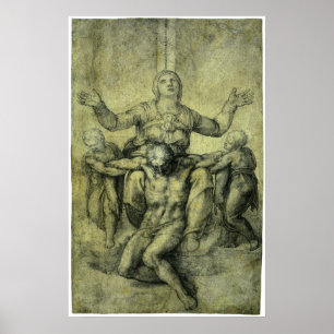 Pieta voor Vittoria Colonna door Michelangelo Poster