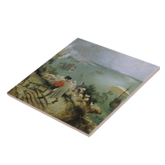 Pieter Bruegel de Herfst van Icarus van het Ouderl Tegeltje (Zijkant)