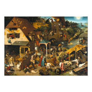 Pieter Bruegel de Oude - Nederlandse Spreekwoorden Foto Afdruk