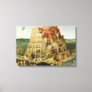 Pieter Bruegel de Ouder - de toren van Babel Canvas Afdruk