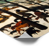 Pieter Bruegel de oudere - jagers in de sneeuw Poster (Hoek)