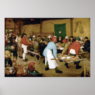 Pieter Bruegel de Oudere Paasant Weddenschap Poster