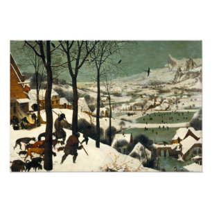 Pieter Bruegel de Ouderen - Jagers in de sneeuw Foto Afdruk