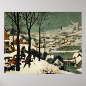 Pieter Bruegel de Ouderen - Jagers in de sneeuw Poster (Voorkant)
