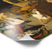 Pieter Bruegel de Ouderen - Netherlandish Proverbs Foto Afdruk (Hoek)