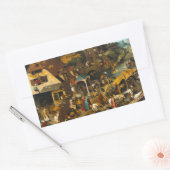 Pieter Bruegel de Ouderen - Netherlandish Proverbs Rechthoekige Sticker (Envelop)