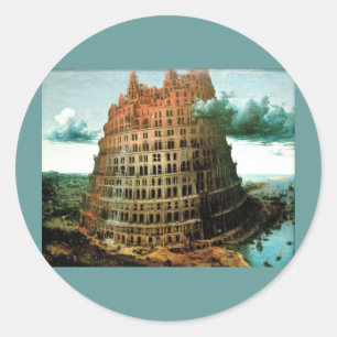 Pieter Bruegel is de 'kleine' toren van Babel Ronde Sticker