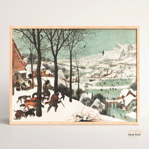 Pieter Bruegel Jagers in de Sneeuwkunst Poster