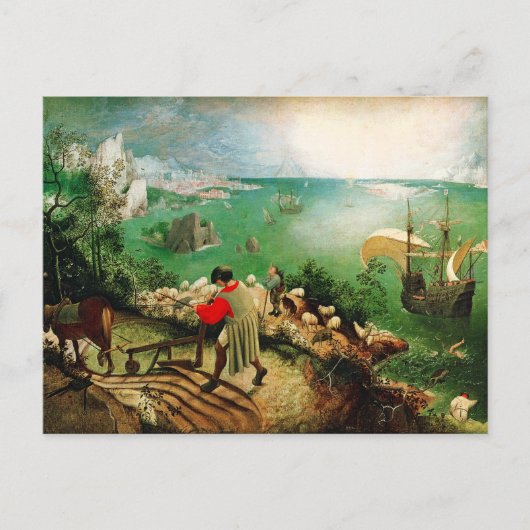 Pieter Bruegel Landschap met de Herfst van Icarus Briefkaart (Voorkant)