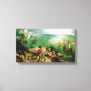 Pieter Bruegel Landschap met de Herfst van Icarus Canvas Afdruk