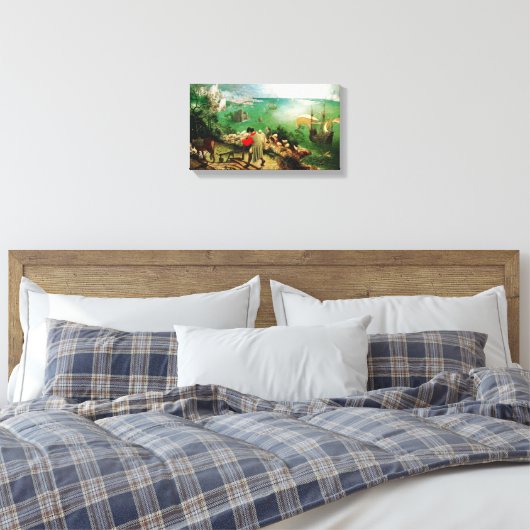 Pieter Bruegel Landschap met Herfst Icarus Canvas Afdruk (Insitu (Slaapkamer))