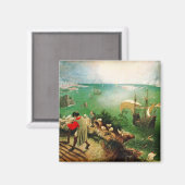 Pieter Bruegel Landschap met Herfst Icarus Magneet (Voorkant / Achterkant)