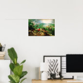 Pieter Bruegel Landschap met Herfst Icarus Poster (Thuiskantoor)