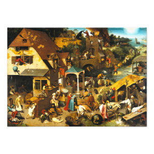 Pieter Bruegel Netherlandish Proverbs Foto Afdruk