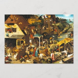 Pieter Bruegel Netherlandish Proverbs Invitations Kaart