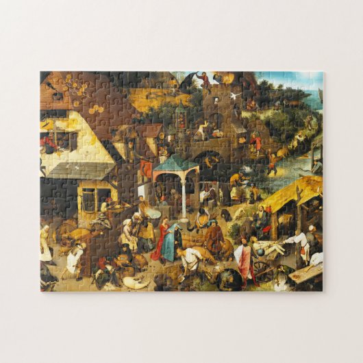 Pieter Bruegel Netherlandish Proverbs Puzzle Legpuzzel (Horizontaal)