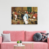 Pieter Bruegel the Elder - Peasant Wedding Canvas Afdruk (Insitu (Woonkamer))