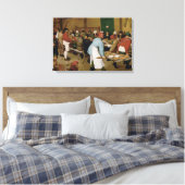 Pieter Bruegel the Elder - Peasant Wedding Canvas Afdruk (Insitu (Slaapkamer))