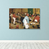 Pieter Bruegel the Elder - Peasant Wedding Canvas Afdruk (Insitu (Houten vloer))