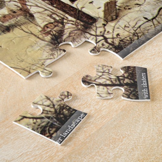 Pieter Bruegel - Winterlandschap met skaters Legpuzzel (Zijkant)