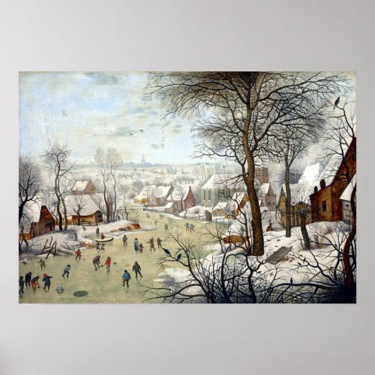 Pieter Brueghel het jongere winterlandschap Poster (Voorkant)