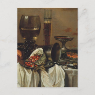 Pieter Claesz - Nog steeds leven met drink gassen Briefkaart