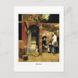 Pieter de Hooch #105 - Carte postale d'art fin
