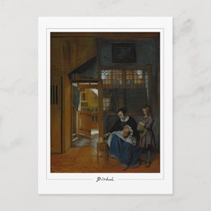Pieter de Hooch #8 - Carte postale d'art fin