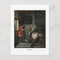 Pieter de Hooch #9 - Carte postale d'art fin