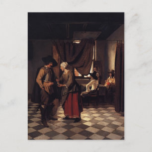 Pieter de Hooch - Betalen van de Hostess Briefkaart