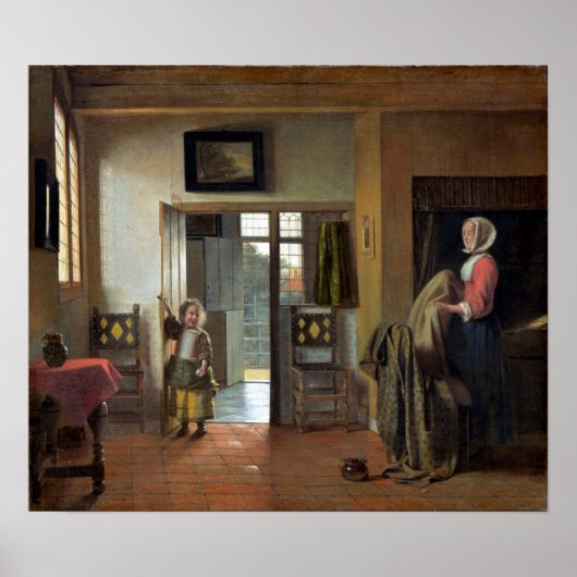 Pieter de Hooch de Bedroom Poster (Voorkant)