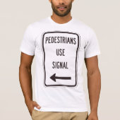 Piétons Utiliser Signal Road Mens T-shirt (Devant)