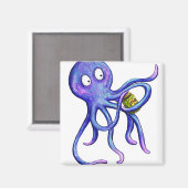 Pieuvre avec un aimant de pot de cornichon (Recto/Verso)