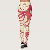 Pieuvre de corail sur la crème - Leggings (Dos)