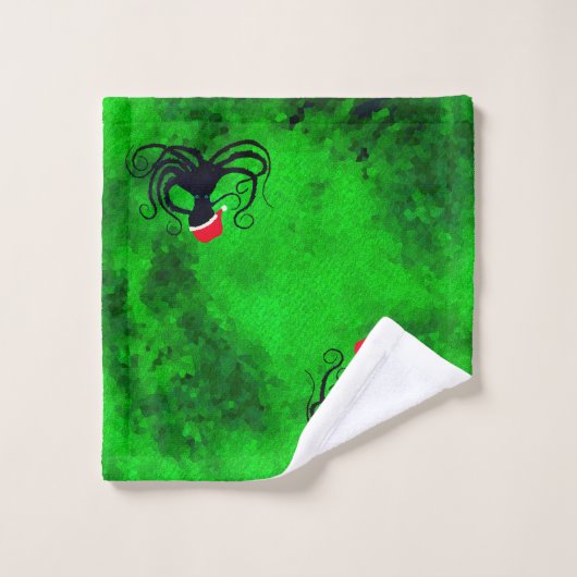 Pieuvre de Noël - Ensemble de serviettes de bain (Gant de toilette)