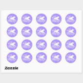 Pieuvre en violet - Stickers Enveloppe (Feuille)