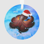 Pieuvre mignonne à Santa Hat (dos)