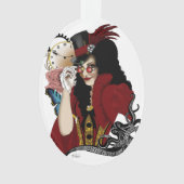 Pieuvre noire rouge victorienne (devant)