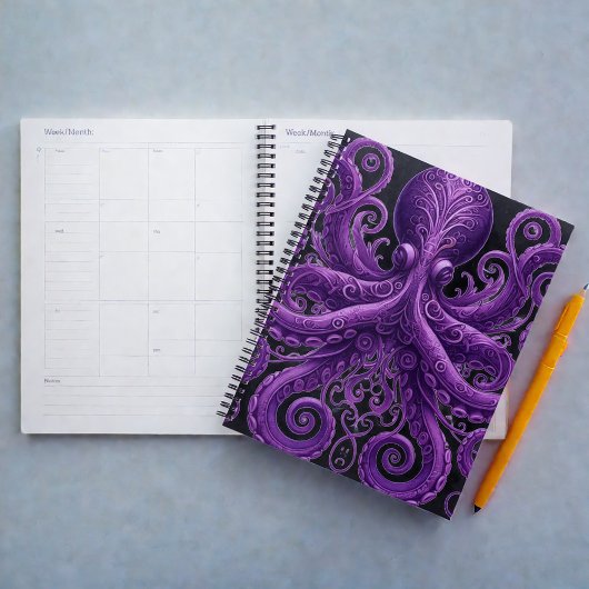 Pieuvre violette Steampunk victorien Kraken
