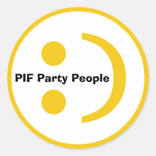 PIF-Sticker Ronde Sticker (Voorkant)