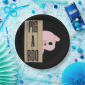 Pig A Boo Fence Papieren Bordje (Feest)