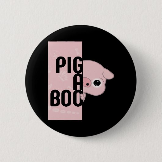 Pig A Boo Ronde Button 5,7 Cm (Voorkant)