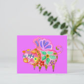 Pig Alebrije Briefkaart (Staand voorkant)