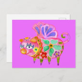 Pig Alebrije Briefkaart (Voorkant / Achterkant)