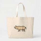 Pig Antiek Piggy Cute Grote Tote Bag (Voorkant)