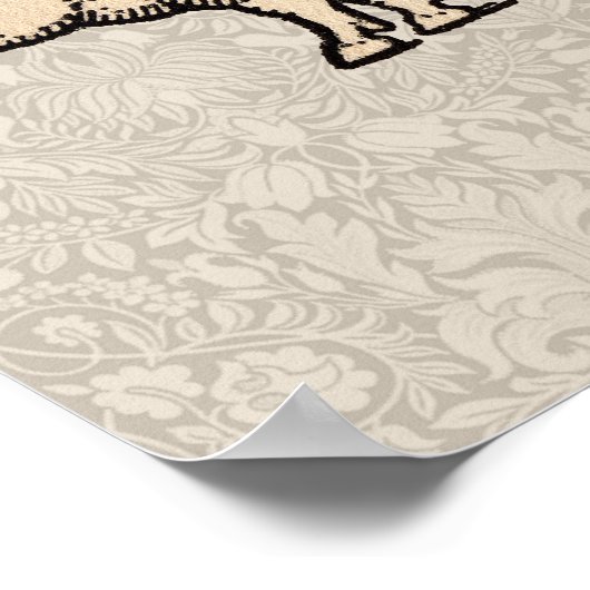 Pig Antiek Piggy Cute  Poster (Hoek)