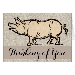 Pig Antique Piggy Cute Vintage