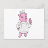 Pig as Cook with Chef hat Briefkaart (Voorkant)