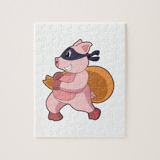 Pig as Runner Legpuzzel (Verticaal)
