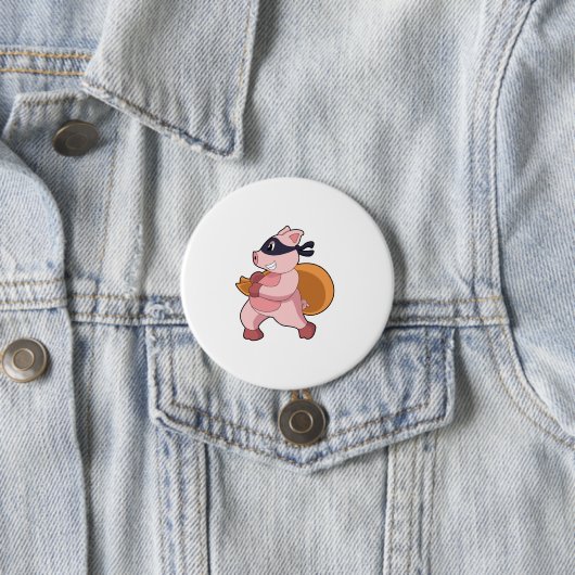 Pig as Runner Ronde Button 7,6 Cm (In situ)